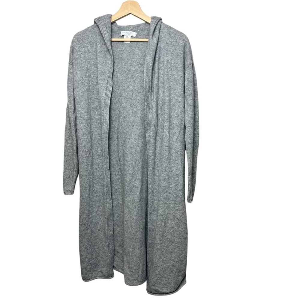 Rachel Zoe Gray‎ 2ply Cashmere Long Hooded Cardigan Size XS